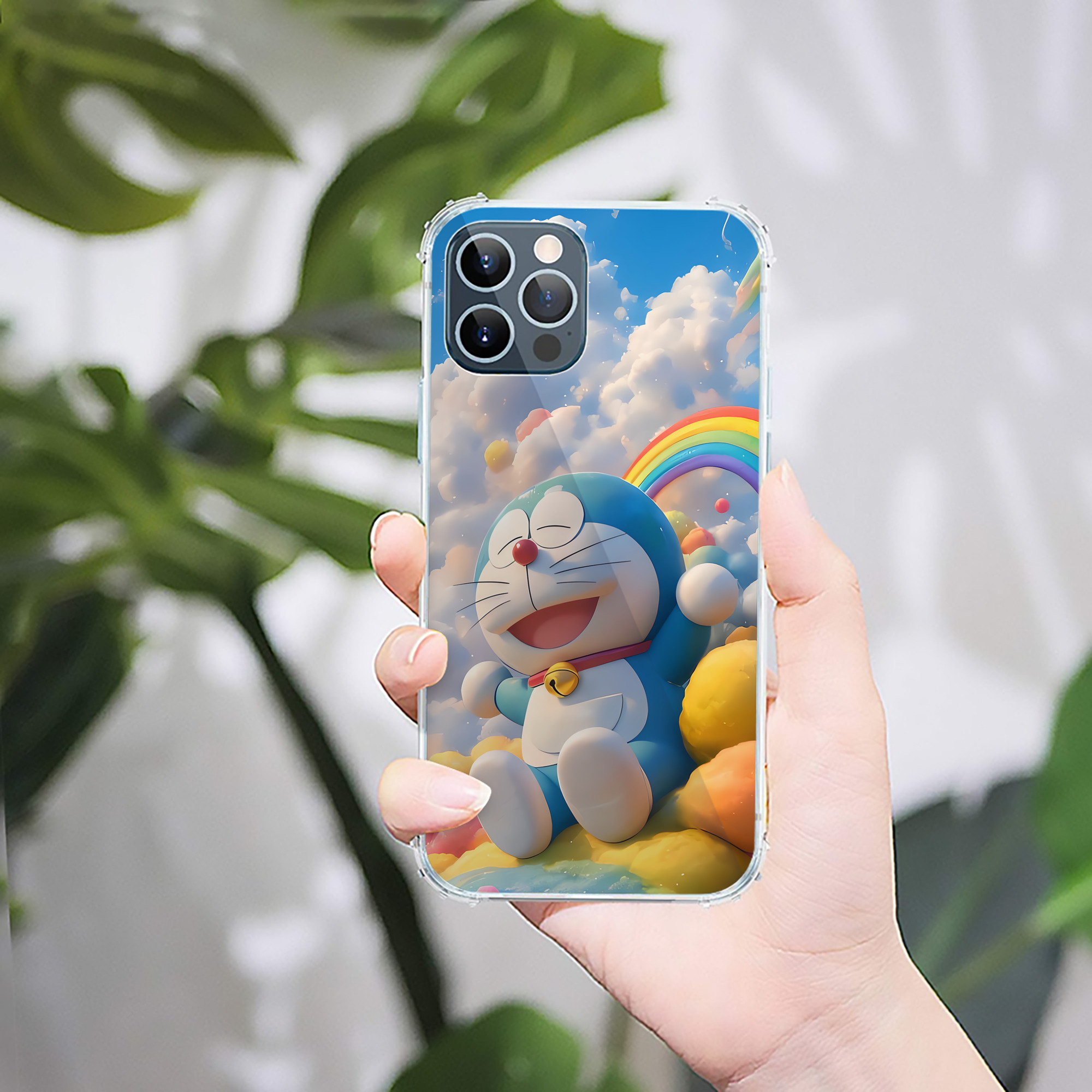 （画像用） ドラえもん Doraemon 【iPhone 12シリーズ対応】透明スマホケース（クリアソフトケース）